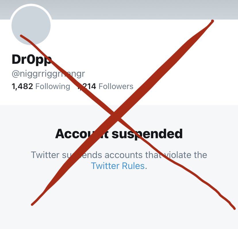 Deplatform_Hate's tweet photo. No. 76 in the list of low IQ racists is @niggrriggrhangr aka Dr0pp. All it took was a few people reporting his immature messaging and the nice people at @twitter suspended this account. #GOTCHA!!! #DeplatformHate https://t.co/JUUKoRkgiZ