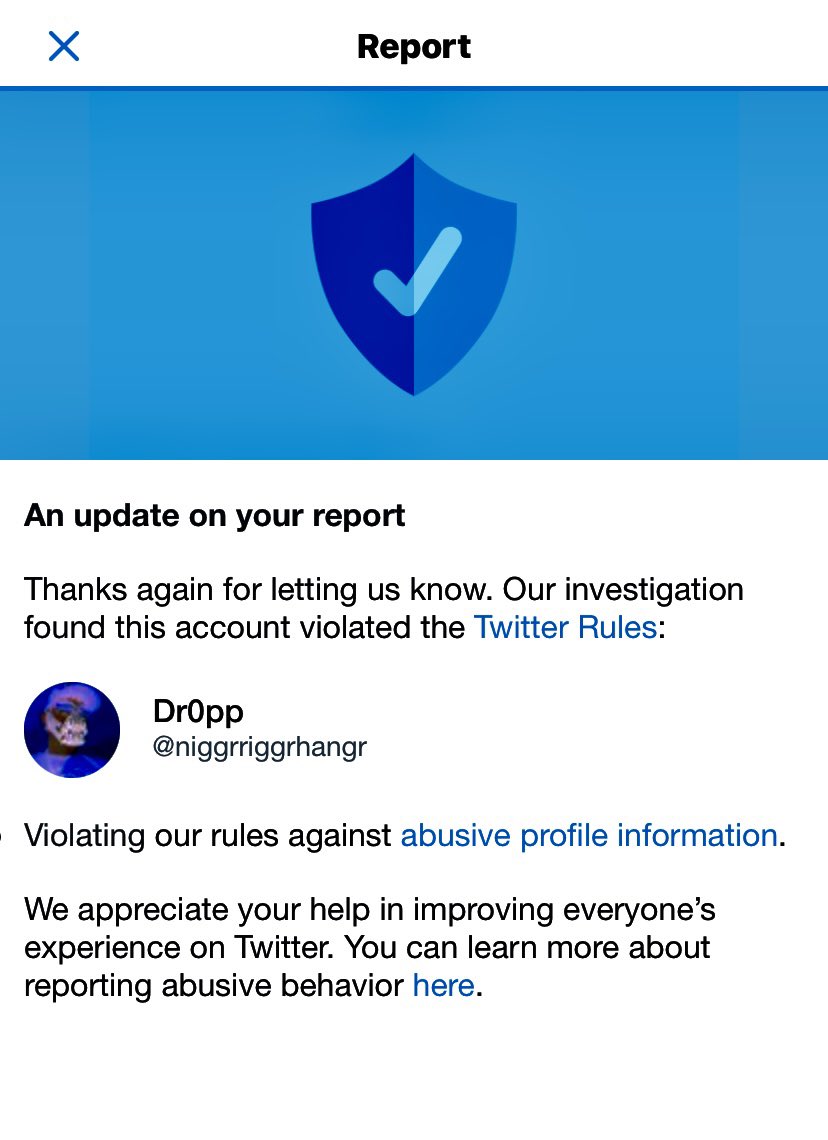 Deplatform_Hate's tweet photo. No. 76 in the list of low IQ racists is @niggrriggrhangr aka Dr0pp. All it took was a few people reporting his immature messaging and the nice people at @twitter suspended this account. #GOTCHA!!! #DeplatformHate https://t.co/JUUKoRkgiZ