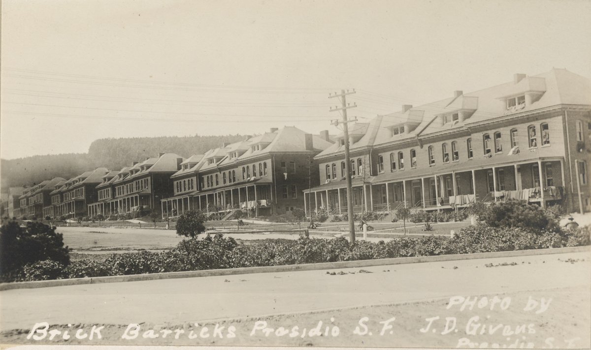 Today, on Veterans Day, we celebrate all who have served our great nation. The Lodge at the Presidio is housed in the iconic Montgomery Street Barracks, seen here as it appeared 100 years ago, and we're proud to be a part of the history of this special place. Thank you, veterans!