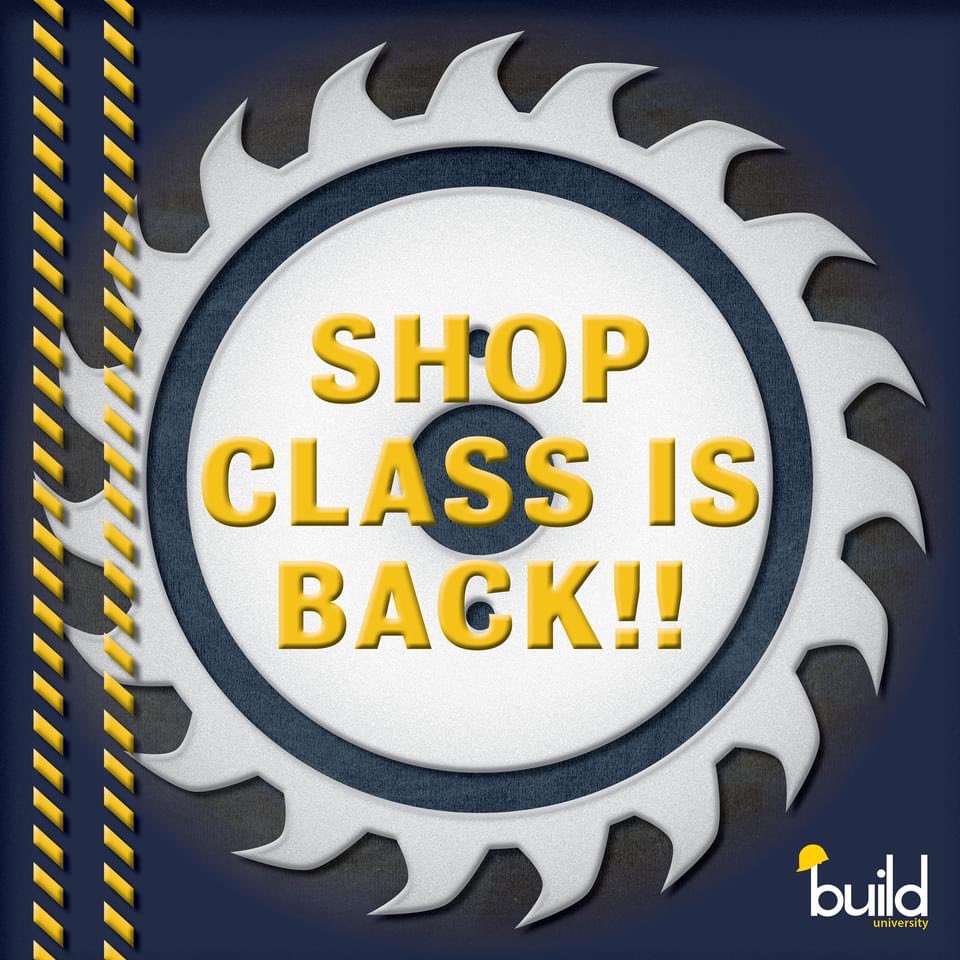 Tomorrow Shop class is back & we couldn't be more excited! To learn more make sure to use this link: iowain.org/live-events/ca… #iowaskilledtrades #buildmyfuture #builduniversity #construction #contraction #skilledtrades #handmade #building #build #career #education