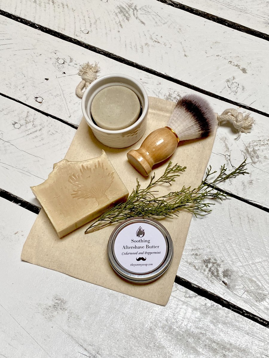 ContentedRhen's tweet image. Now listed in my #etsy shop: Shaving Soap Gift Set- Men's Gift Set etsy.me/35lJHqn #christmas #teachersgift #fathersday #nourishingsoap #healthyskin #goatmilksoap #sexyskin #giftsformen #soapgiftset