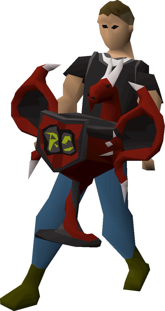 DarthYoda's tweet photo. @JagexAsh Does the trailblazer dragon trophy look like this equipped? i thought the front would be more red like the twisted one https://t.co/AnYyS2NjPE