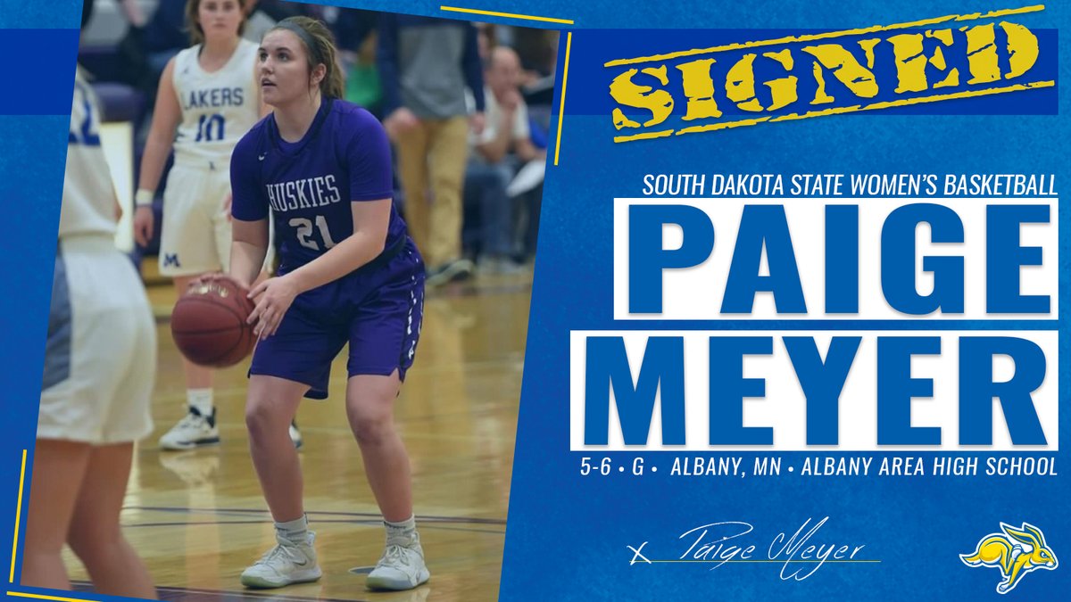 Jackrabbit WBB (@gojackswbb) on Twitter photo We are ππππ ππ to officially welcome two new signees to Jackrabbit Nation! ππ
First up...Paige Meyer, from Albany, MN!
#GoJacks | <a href="/paige_meyer2/">Paige Meyer</a> π° We are ππππ ππ to officially welcome two new signees to Jackrabbit Nation! ππ
First up...Paige Meyer, from Albany, MN!
#GoJacks | <a href="/paige_meyer2/">Paige Meyer</a> π°