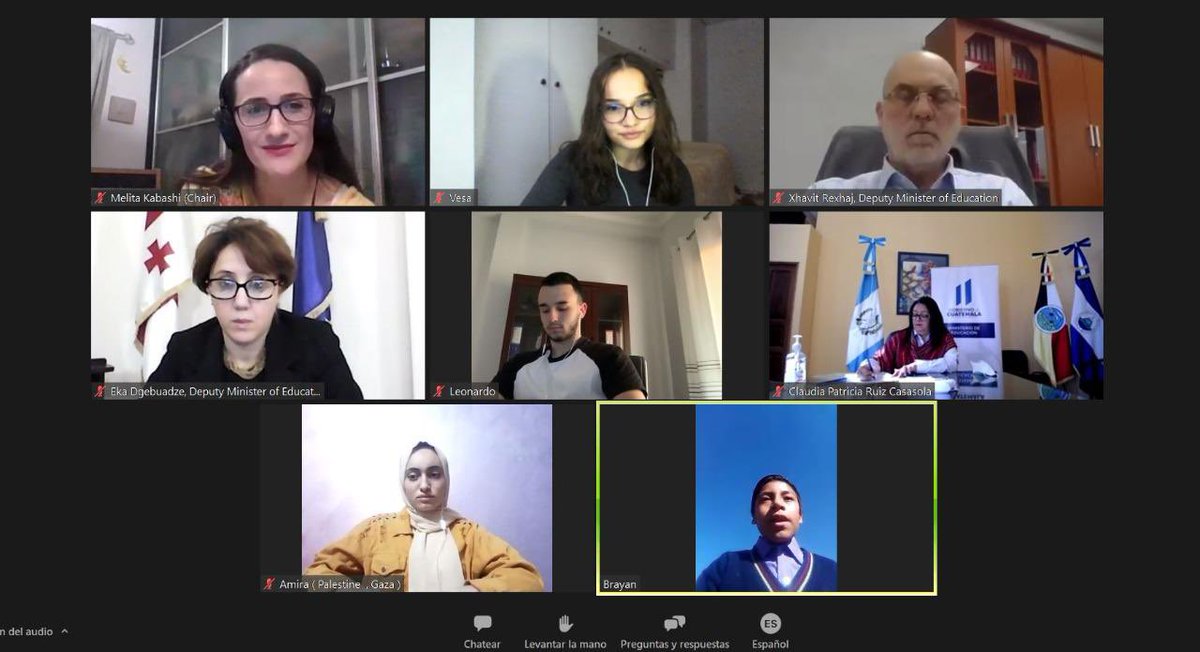 MineducGT's tweet photo. La #MinistraClaudiaRuíz participa en el encuentro mundial "Hablemos con nuestros líderes", organizado por @SaveChildrenGT con participación especial de niños y niñas de Guatemala, Georgia, Palestina, Albania y Kosovo; y representantes ministeriales de educación de dichos países. https://t.co/P0bQUq1P0A