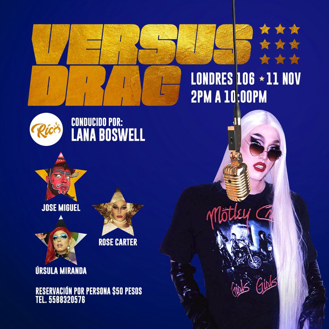 RicoClubCDMX's tweet photo. Esta tarde nos vemos para comer o cenar bien sabroso en #VersusDrag para conocer al nuevo talento que viene; hot conduce @thelanavision y en la música @babyfat______ . Cerveza $10 pesos de 2-5 pm (solo con consumo de alimentos) https://t.co/2rMHtoWsWT