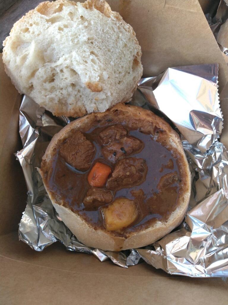 UrbanAgrarian's tweet image. Today our Edmond store is serving up grass fed beef stew in a @FarrellBread bowl. #localfood @ lunchtime