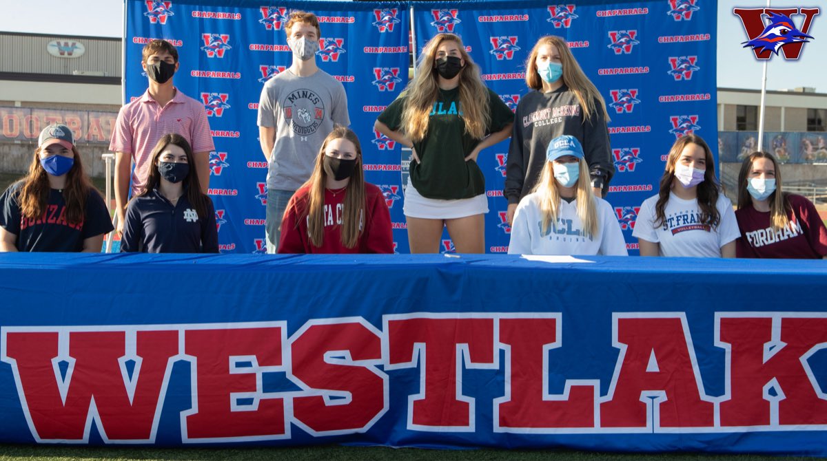 Westlake_Nation's tweet photo. Congratulations to the seniors who officially signed to continue their academic and athletic endeavors at the next level. We’ll have more signing day coverage throughout the day. #GoChaps https://t.co/xcyDa7LDYM