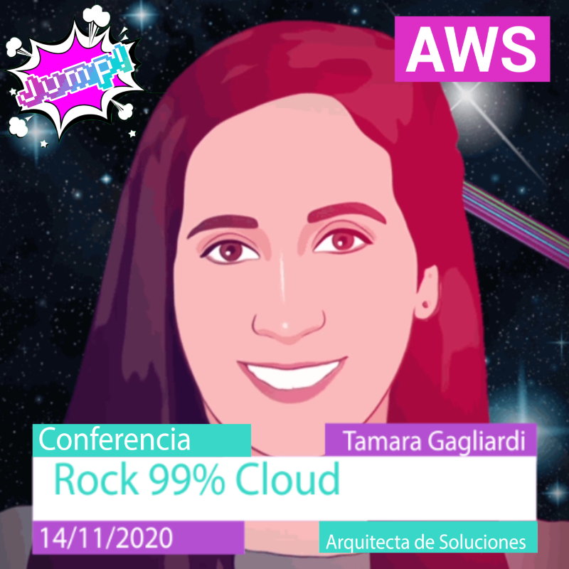 #SpeakersJump 

🎤 Tamara Gagliardi, Solutions Architect en <a href="/awscloud/">Amazon Web Services</a>

⚡️ ROCK 99% CLOUD ⚡️

Aprendé cómo la tecnología y el  entretenimiento se entrelazan para hacer llegar contenido a espectadorxs globalmente.

#VAMOSALAJUMP 🌈 
📌  Inscribite GRATIS 👉 jump.eventbrite.com