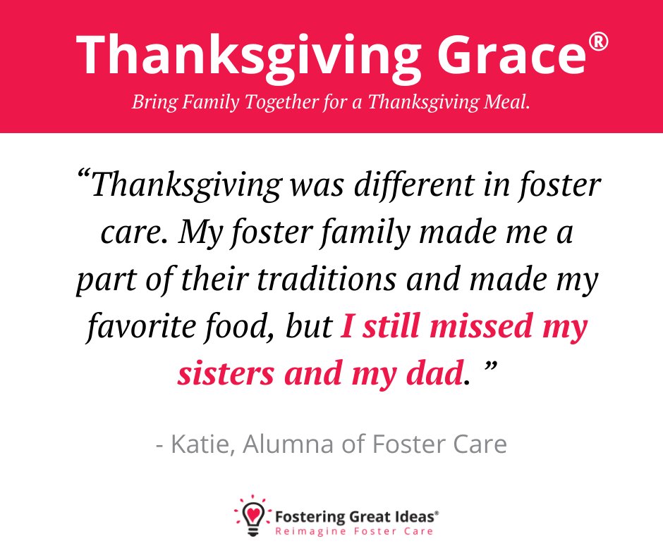 Even though children and youth in foster care are in loving foster homes, they miss their families, especially around the holidays. We are bringing families together to share a holiday meal together. Learn more here: app.mobilecause.com/e/HfAKKw?vid=d…