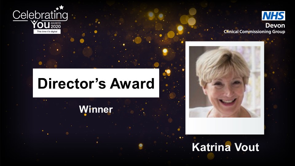 NHSDevon's tweet photo. And the winner of Jo Turl’s Director’s Award is Katrina Vout 🎉

Congratulations!

#CelebratingYou #ThisTimeItsDigital #WorkingTogetherForDevon https://t.co/4uapUSget9