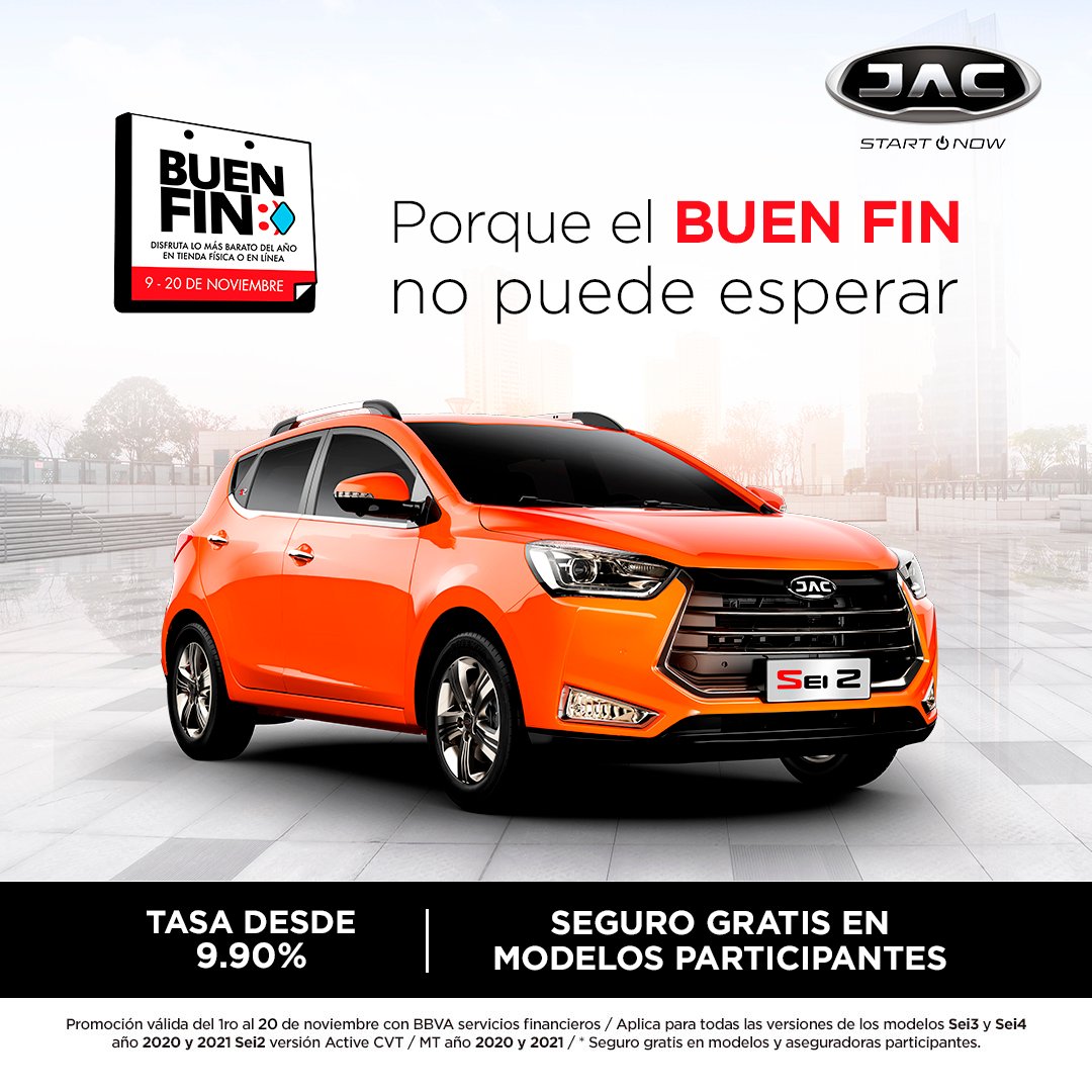 JACVALLE2's tweet photo. El Buen Fin está para aprovecharlo con JAC 👏🏻👏🏻👏🏻:
¡Tasa 9.90% y Seguro Gratis en en Sei2, Sei3 y Sei4!
🖥️ Cotiza, aparta y compra en https://t.co/GidhHbgrtZ
☎️ 8182981262
📲 8117594686
#JACMéxico #BuenFin #Sei2 #Sei3 #Sei4 https://t.co/AORxlfowln