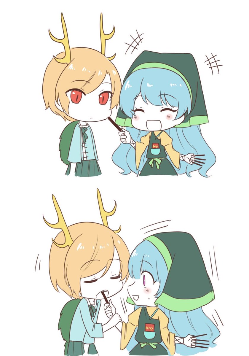 Boring_Mask's tweet image. 最後還是沒能趕上Pocky日(´Д` )總之摸了千袿的Pocky game