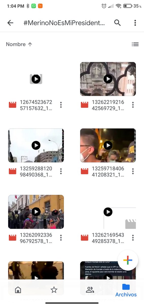AMIGOS, EN ESTE DRIVE ESTOY SUBIENDO VIDEOS DE LOS ABUSOS POLICIALES, PARA QUE LOS PUEDAN DESCARGAR Y COMPARTIR EN SUS REDES
Si tienen más vídeos me los dejan aquí o los mandan a merinonoesmipresidentevideos@gmail.com
Difundir con un RT porfa

drive.google.com/folderview?id=…