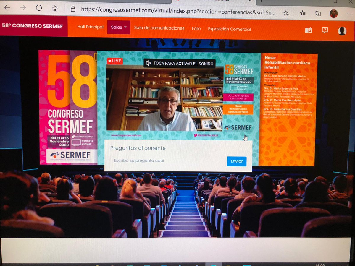 pazsanzayan's tweet photo. Inaugurado #SERMEFPALMA20  finalizada ya nuestra ponencia de Rehabilitación Cardiaca Infantil @CongresoSERMEF @SERMEF_es . Import dar visibilidad a Rhb Card en niños con ccongénitas @MenudosMenudos @Coraznyvida @fundacionhp @SIMA_Asociacion @secardiologia https://t.co/p7sbwKFffI