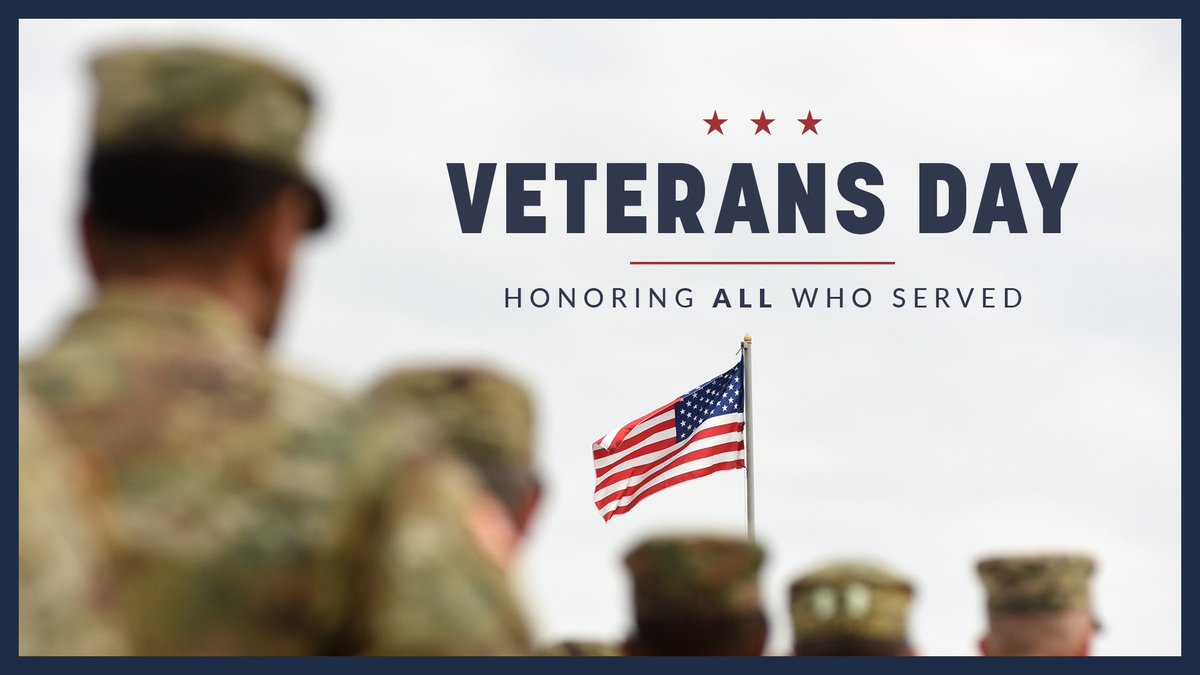 To all of our veterans—thank you for your service and sacrifice. Today, a grateful nation thanks and honors you.