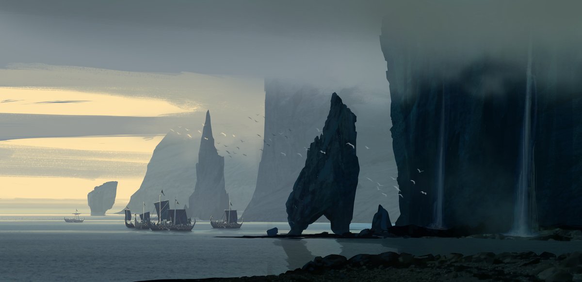 Hi there ! Here are some concept Arts I did for AC:Valhalla back in 2017, there were before the game was not even existing :) I am so proud of the team and the fact that the game looks almost like our concept arts at the end !