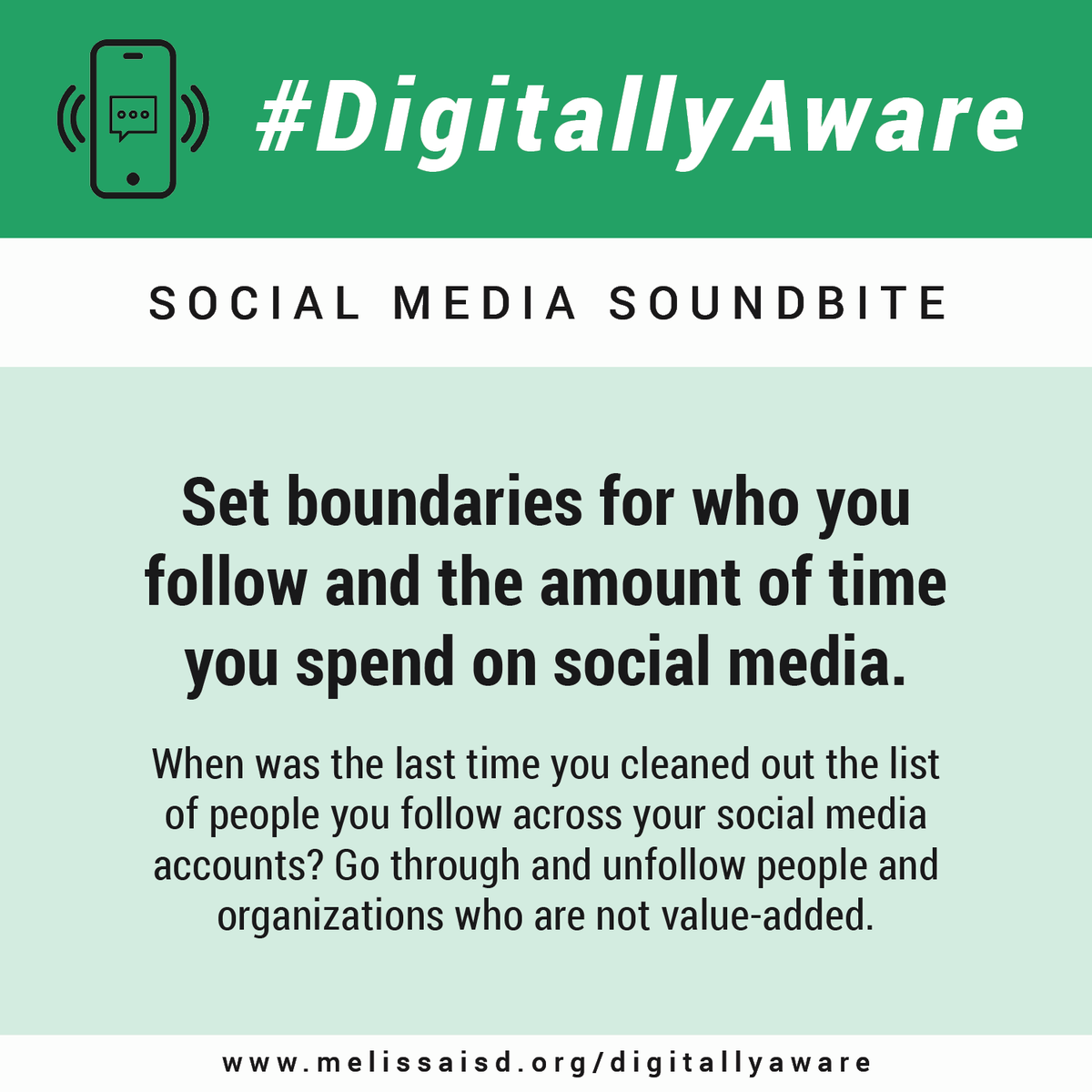 melissaisd's tweet photo. Staff and students at #MelissaSchools are becoming more #DigitallyAware by engaging in discussions about how social media functions and its impact on our everyday lives. To learn more about this initiative and download our Social Media Toolkit, visit https://t.co/evNEwoZav0. 📱💻 https://t.co/1StccwAdw0