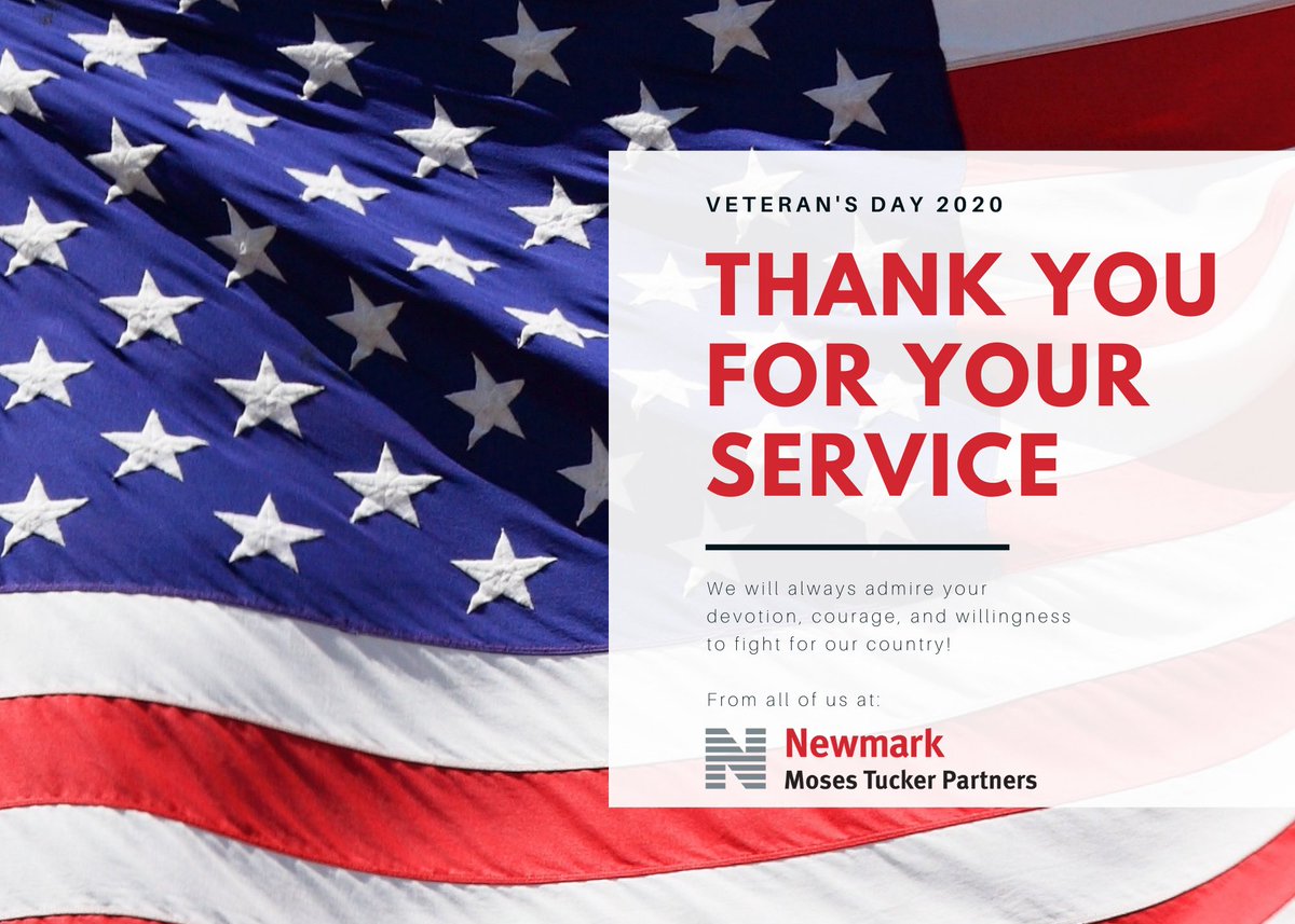 mtp_partners's tweet photo. We want to thank all Veterans for your service. We will always admire your devotion, courage and willingness to fight for our country! #VeteransDay #newmarkmtp https://t.co/nkCCesov1v
