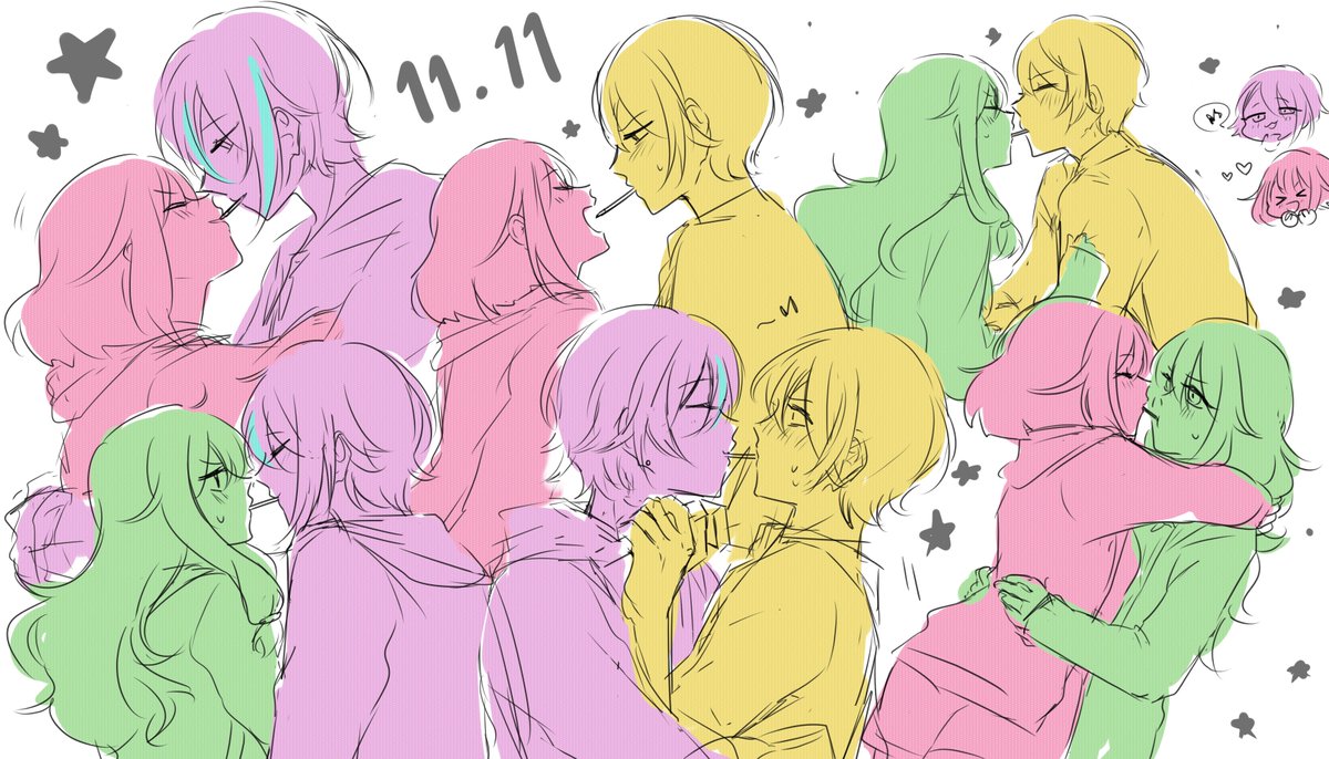 emuthusiast's tweet photo. belated pocky day! 💓

#prsk_FA  #ワンダショ https://t.co/nbxK7FQPgH