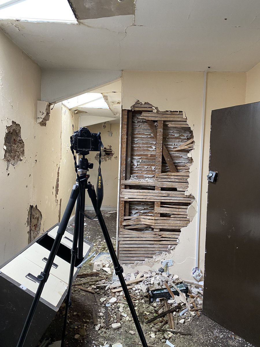 Tjcheritage's tweet photo. Another day recording our Victorian heritage, sadly the building had been vandalised first. What a waste of a beautify stained glass window. #tjcheritage #archaeology https://t.co/QiL3SVl6fR