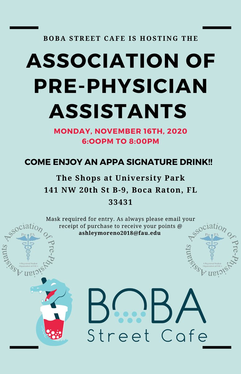We will be having a Fundraiser at Boba street cafe 🍉🍓🥝🍍🍊
Yes you heard right!! 
~ We will be having a special signature drink ✨
Can’t wait to see our members🤩
Come out and support 🩺 
🍍 Monday November 16th from 6:00pm - 8:00pm 🍍
