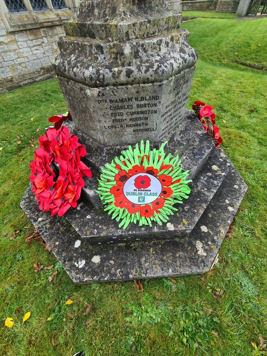 Trinity_Pri_Sch's tweet photo. In remembrance of all those that gave their lives, each class created their own poppy wreaths which have now been laid on the war memorial at All Saints Church. https://t.co/nfjqLfan30