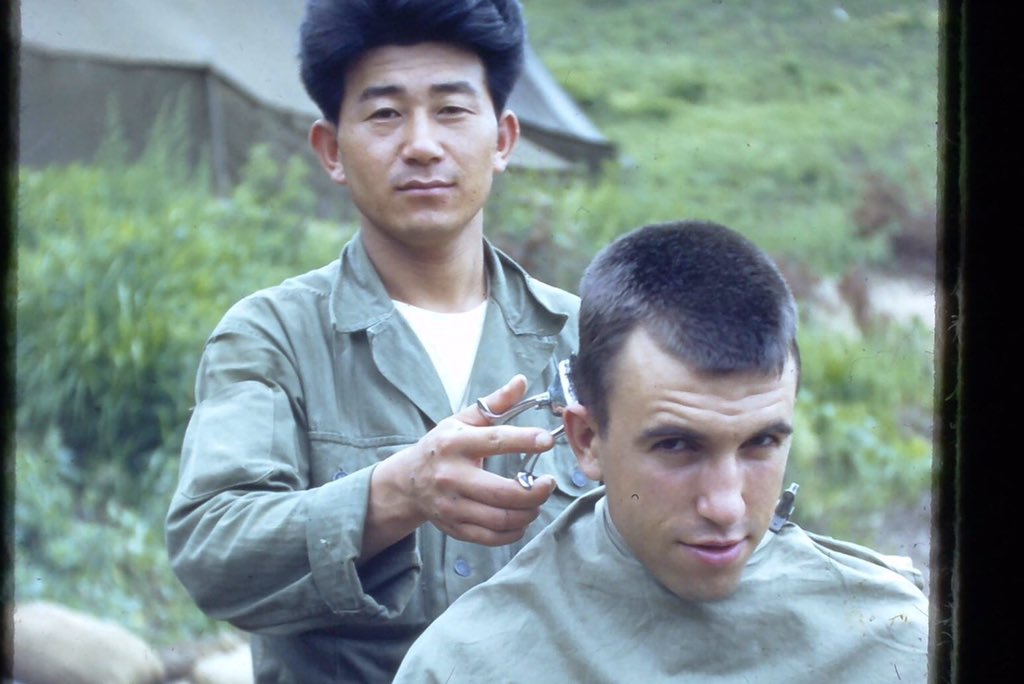 dMillie43's tweet photo. My nephew Jimmy while in the service. Pops during his stint in Korea while serving. Thank you Jimmy for your service to our nation. Thanks Pops in heaven for your’s as well. Love you guys! https://t.co/0c2eRAn2PE