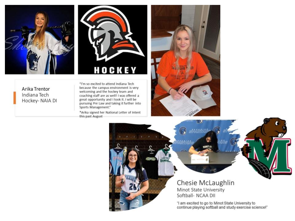 Extremely proud of our SHS student athletes signing National Letter of Intents today! We will celebrate in person some day! #NLI <a href="/SMSUMustangs/">SMSU Athletics</a> <a href="/MSUMDragons/">MSUM Dragons</a> <a href="/NDSU/">North Dakota State University</a> <a href="/MSUBeavers/">Minot State Beavers</a> <a href="/INTechWarriors/">Indiana Tech Warriors</a> <a href="/saintmichaels/">Michael</a>