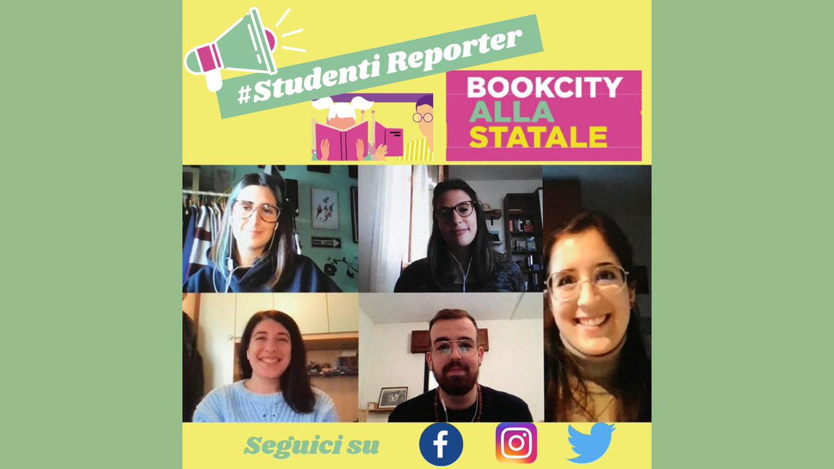 LaStatale's tweet photo. 📚#Bookcity con i nostri #studentireporter!
➡️ Gli studenti de @LaStatale  #IlariaAceto, #PaolaBendinoni, #StefaniaBerra, #FrancescaMartelli, #GianlucaQuadri ci racconteranno sui #social gli eventi organizzati dall'#Ateneo 🔎 Programma e iscrizioni 👉 https://t.co/XWBLvYemzw https://t.co/9Bdw6UUKqQ