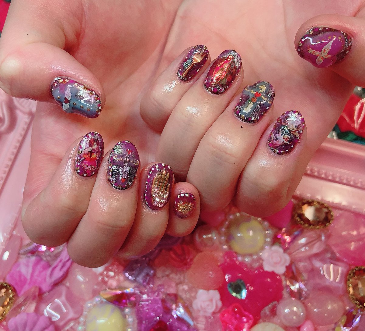 Kedakaiネイル いおり気高い 大森靖子さんイメージネイル 気高いネイル