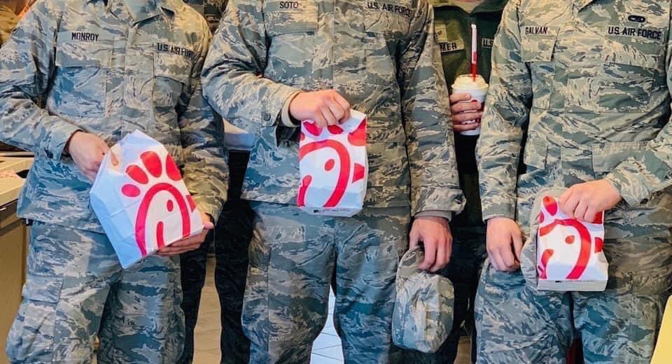 Today!!! FREE Chick-fil-A sandwich for our veterans! We ALL thank you for your service! 
❤️🤍💙
*Cullman store
**One per person