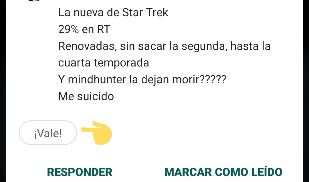 Yo solo digo que cuidado con pedirle consejo psicológico a las auto-respuestas del whatsapp #whatsappkills