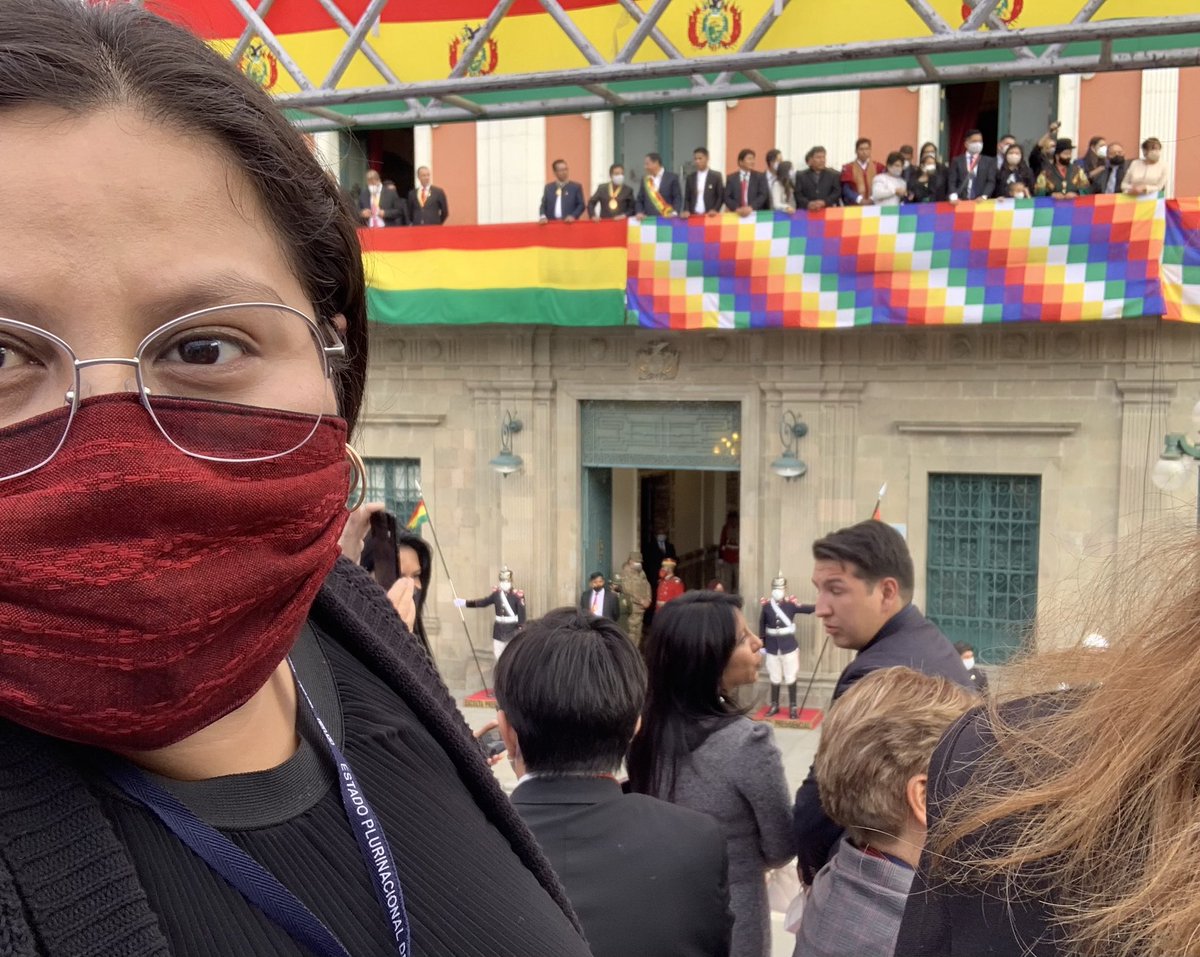CitlaHM's tweet photo. Un honor presenciar la toma de protesta del binomio presidencial @LuchoXBolivia y @LaramaDavid de Bolivia

Un gusto saludar e intercambiar con @AndronicoRod y Freddy Mamani, presidentes de la Cámara alta y baja.

Coincidí además con compañeros como @alferdez y @PabloIglesias. https://t.co/Ey0nLNVYLR