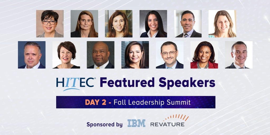 Join us for Day 2️of the HITEC Fall Leadership Summit. This morning begins with our signature HITEC Women's Forum, presented by <a href="/Accenture/">Accenture</a>. 

Next up, we highlight and recognize a panel of star Veterans in Tech. 🇺🇸  View agenda here: bit.ly/31b6bb8
#wearehitec