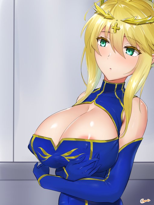 アルトリア(ランサー)、乳上のでっかいの描いた #FGO 