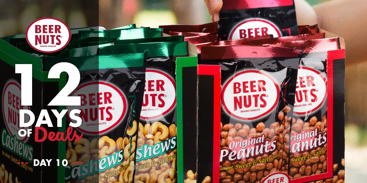 Need a fresh snack displayer for your bar? We've got you.

For Day 10 of 12 Days of Deals we're taking 10% OFF Value Pack Displayers so you can keep your at-home bar (or just your pantry) stocked with easy grab-n-go snacks.

SHOP: beernuts.com/collections/12…