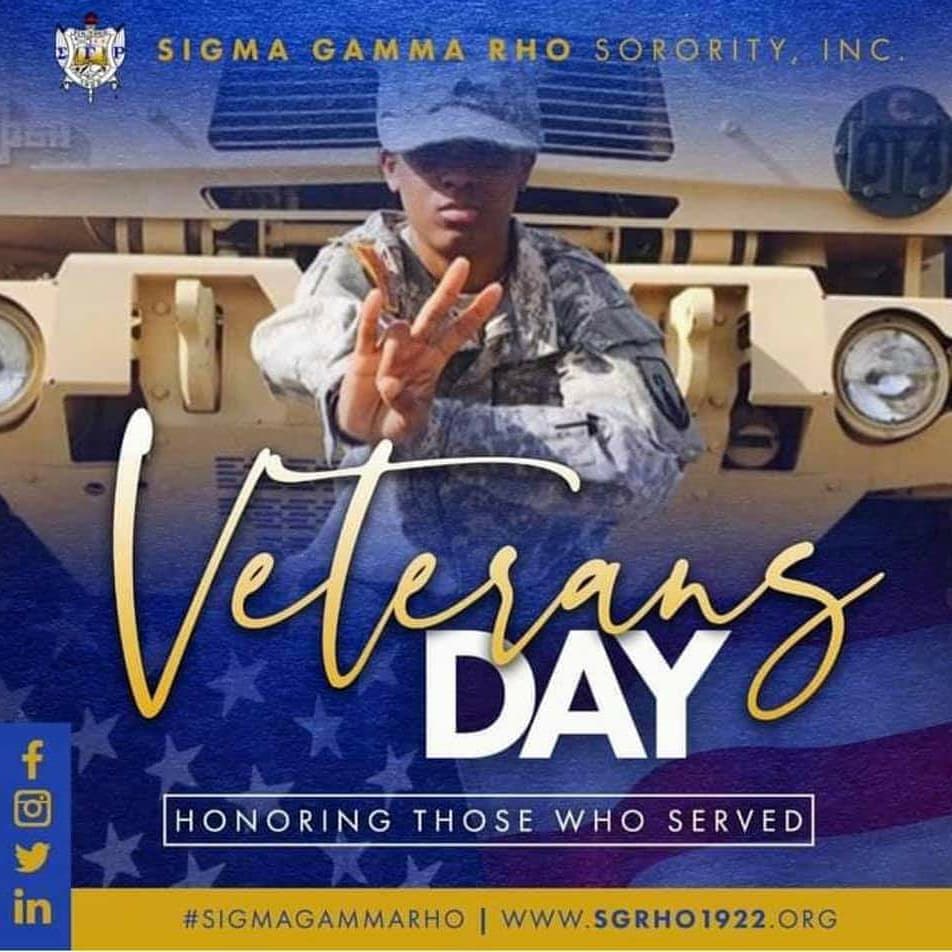 BDS_SGRhos's tweet photo. The #BrilliantBetaDeltaSigma would like to thank those who served! #BrilliantBDS #BetaDeltaSigma #TallahasseeSgRhos #SigmaGammaRho #SGRho #Sgrhoturns98 #veteransday https://t.co/9OesKHgFys