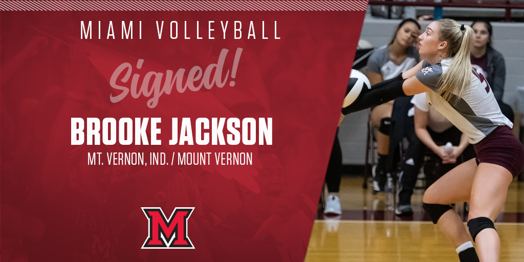 Excited to welcome outside hitter Brooke Jackson to Miami Volleyball! #RiseUpRedHawks