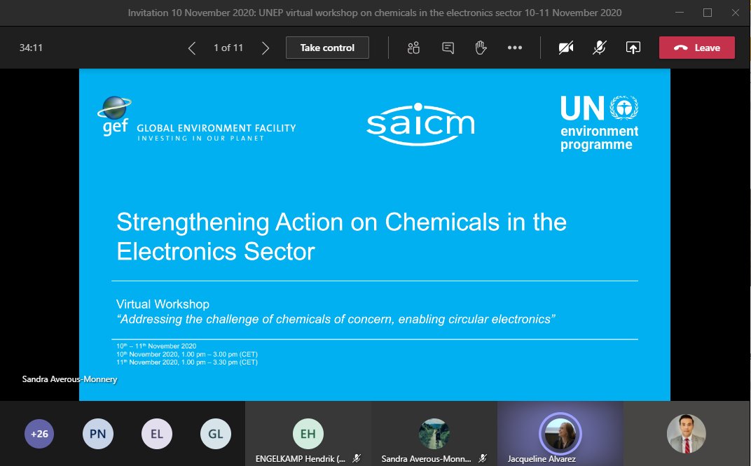 Addressing the challenge of #chemicalsofconcern in #electronics is an emerging policy issue of critical importance.

Hosted by @UNEP, a group of experts met this week to discuss this issue and think outside-the-box on joint solutions to enable circular electronics.