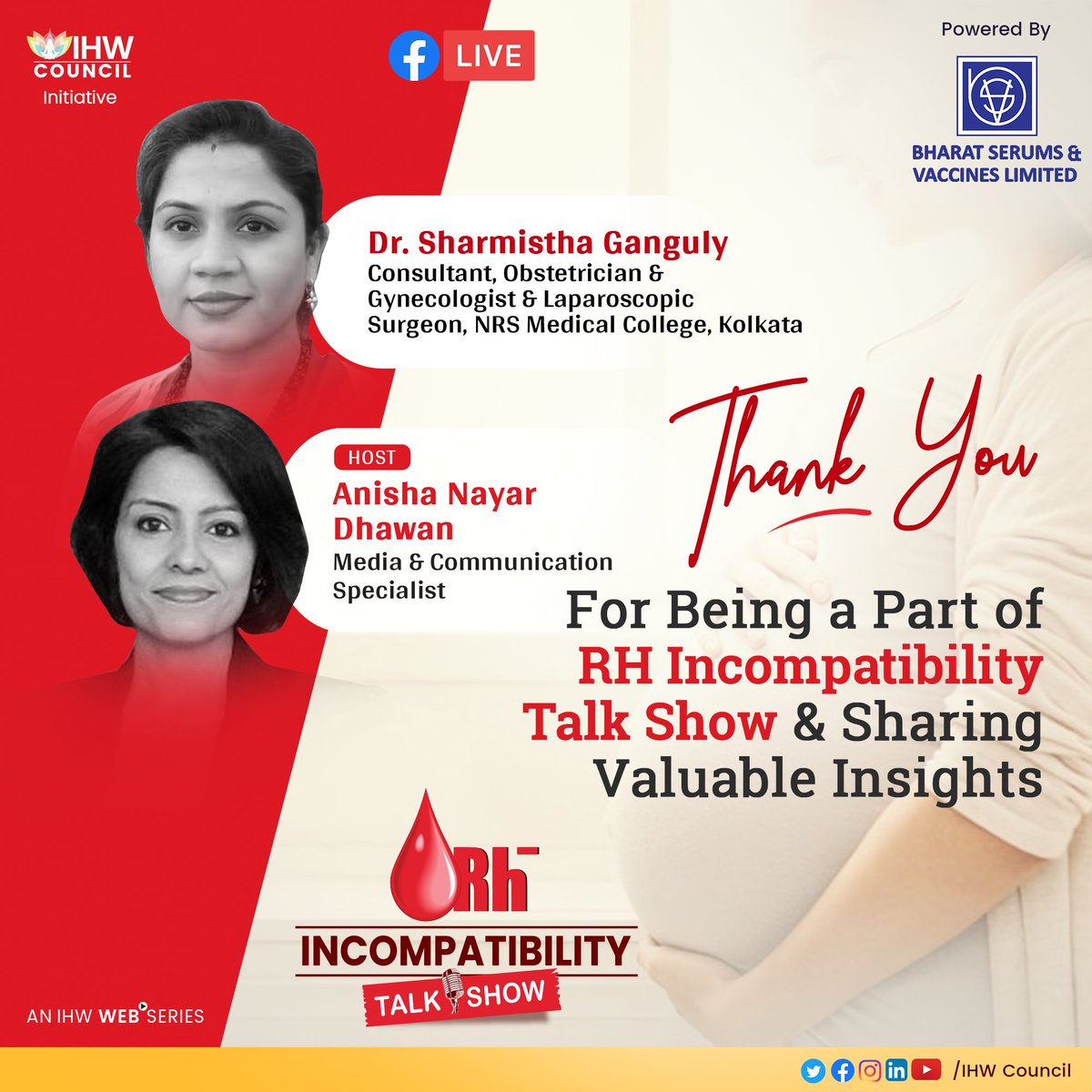 IHWCouncil's tweet image. Thank you to our esteemed speaker for joining us for an informative talk show and informing people about RH-negative blood group and its impact on pregnancy!

Watch the show here 👉bit.ly/35ll2lO

#RhIncompatibility #Pregnancy #IHWCouncil
@AnishaNDhawan