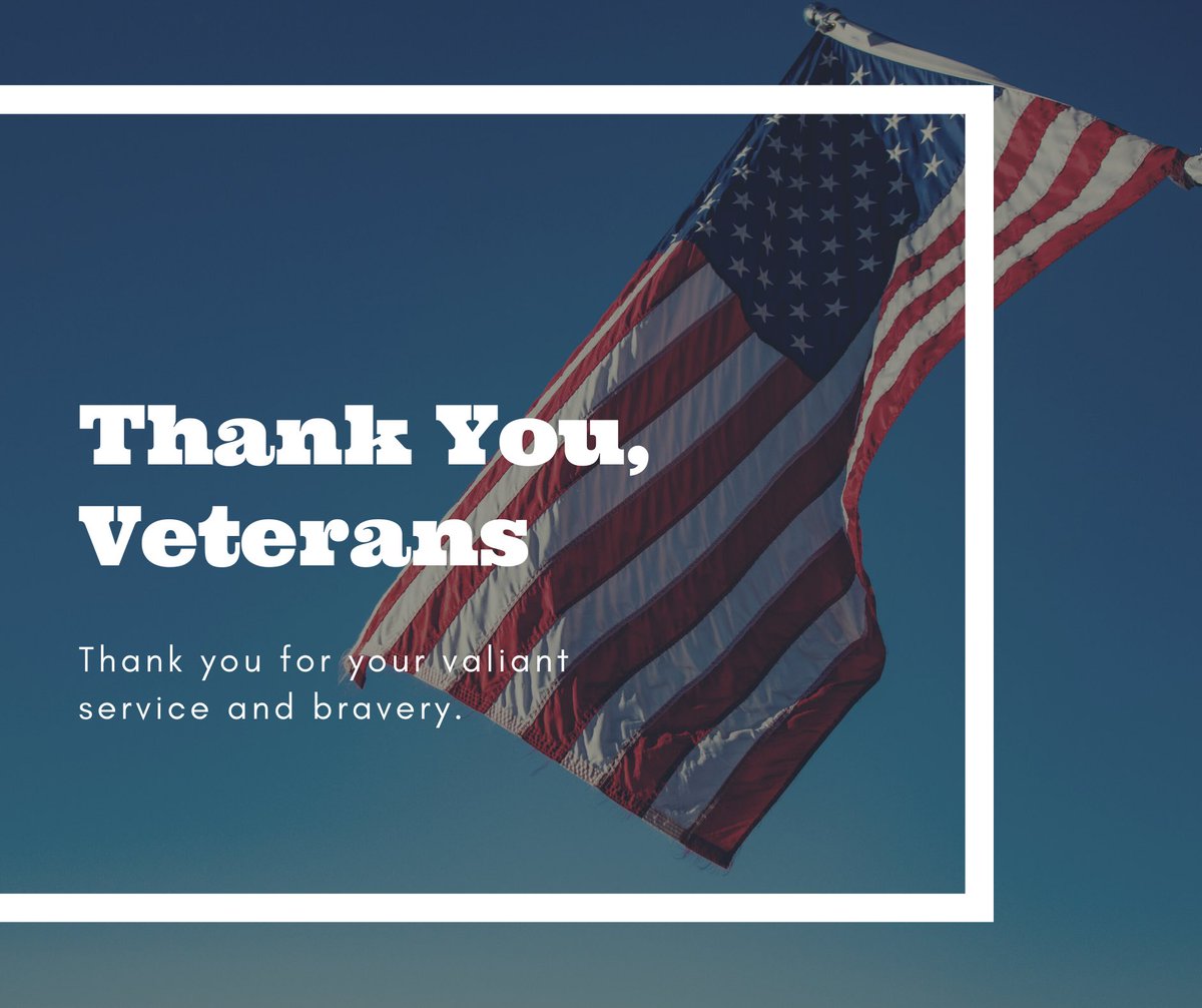 Thank you Veterans. Today and everyday we are thankful for your service.