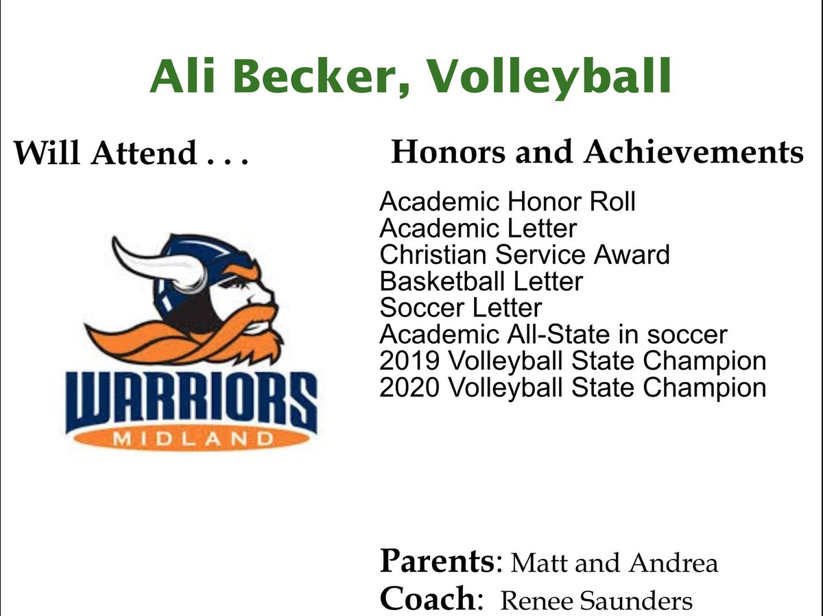 SkuttCatholic's tweet photo. Congratulations to Ali Becker of @SkuttCatholicVB! She has signed to play volleyball at Midland University. We cannot wait to see you soar with @Midland_VBall! https://t.co/XN01tYJn1h