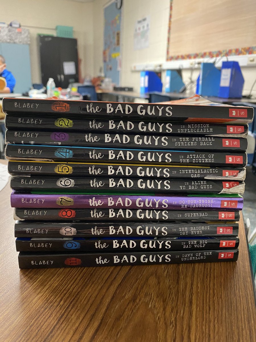 Every year the most exciting thing for me is starting #TheBadGuys series with a new group of students. We’re anxiously awaiting to read the newest book today because we’ve already gone through the whole series! Thank you #AaronBlabey and <a href="/Scholastic/">Scholastic</a>. 💕