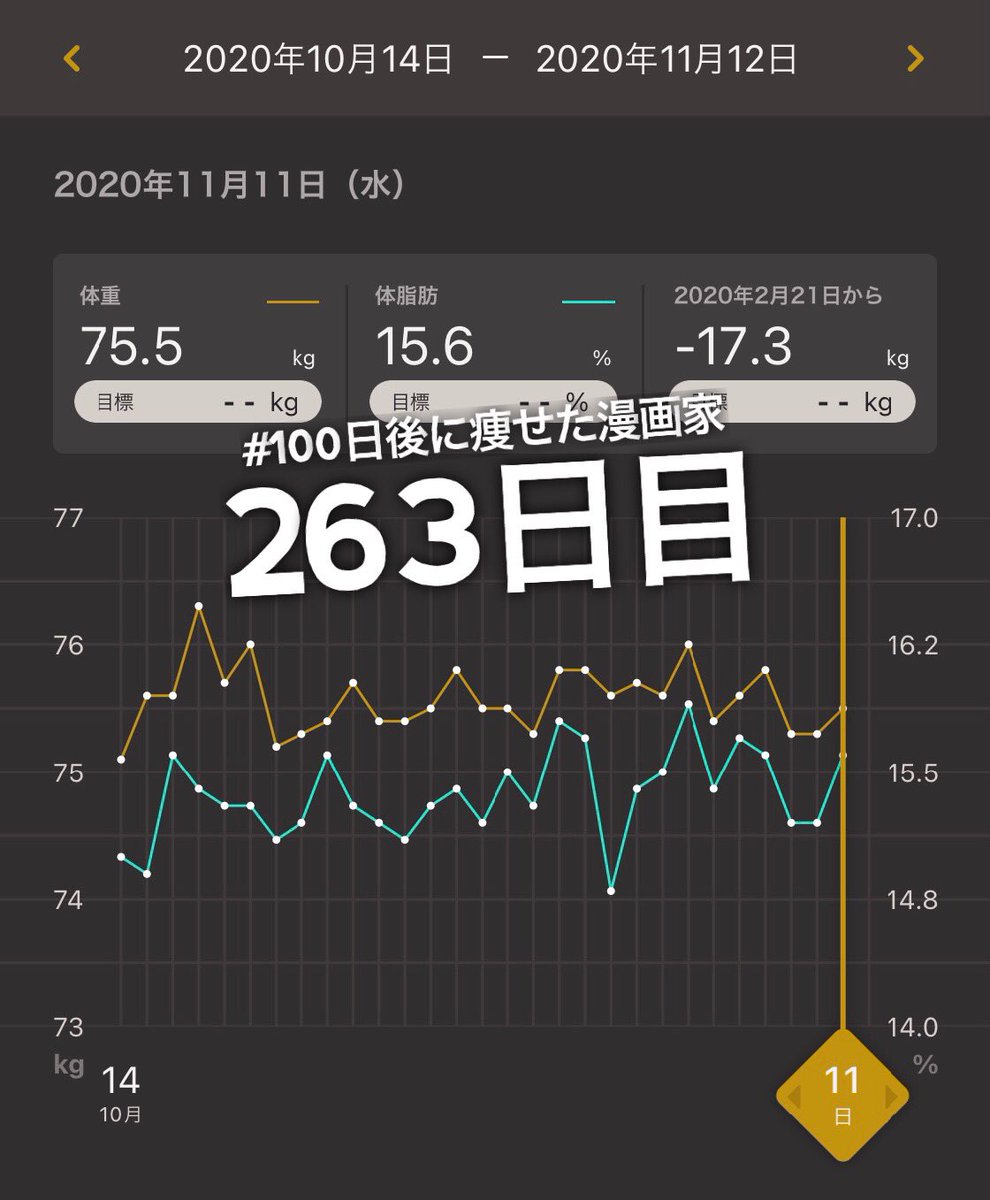 生活にランニングを取り入れて9ヶ月
初めて冬のシーズンを迎えようとしてるけど今日は明確に寒かった
風も強いし途中でお腹痛くなるし大変だったな
地図のこの出っ張りはጎンጋしに寄ったトイレを測位したもの
NIKEのランニングアプリは優秀ね…
#100日後に痩せた漫画家 