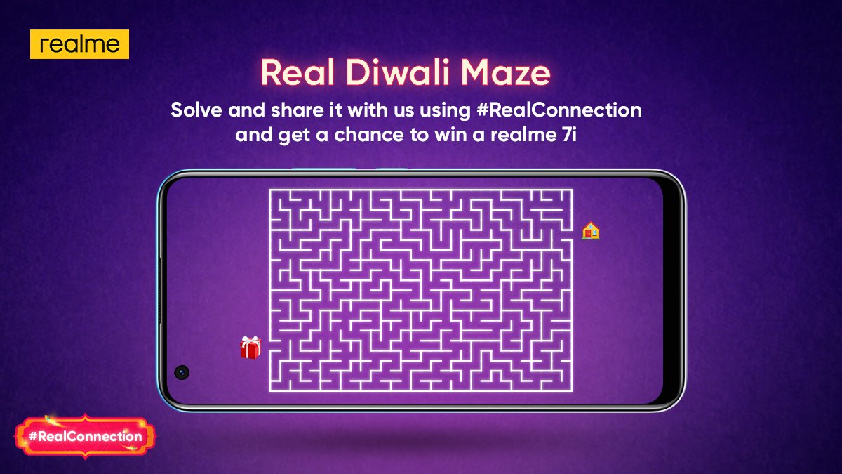 realmeIndia's tweet photo. Pranay made sure his gift reached home!

Now it’s your turn, participate in the #RealDiwaliMaze challenge, make sure the gift reaches home and stand a chance to win a #realme7i.

Share your screenshots using #RealConnection! 

#Contest https://t.co/AJYwb7YH5f