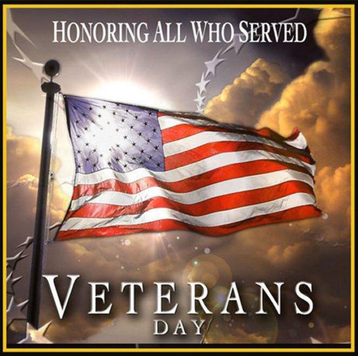Thinking of you on Veterans Day, and thanking you for all you did for our country.