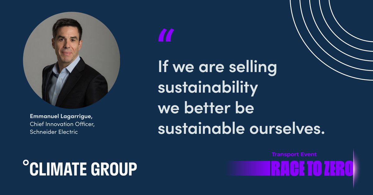 Excellent contribution from  @Lagarrigue_SE, who holds  @SchneiderElec to the highest standard  #RaceToZero