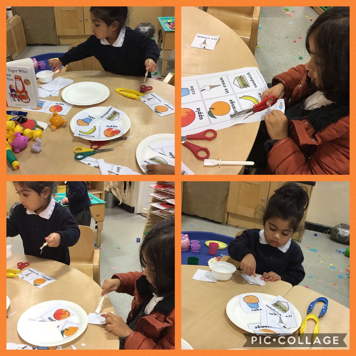 StPaulsBolton's tweet image. To link in with our story ‘The tiger who came to tea’ Little Saints made their own tea party plate this afternoon. Maleekah showed fantastic cutting and control with her scissors I’m so proud ⭐️👍🏼 #goodcontrol #superstar #EYFS