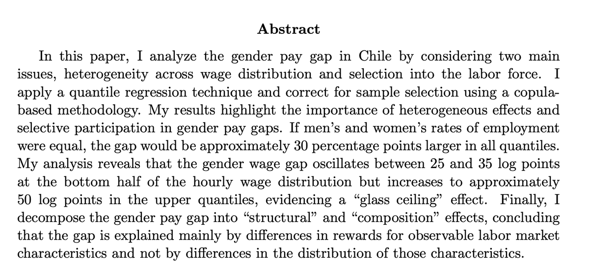 Mariel SiravegnaJMP: "The Gender Gap across the Wage Distribution in Chile: An Application of Copula-Based Methods"Website:  https://www.marielsiravegna.org/ 