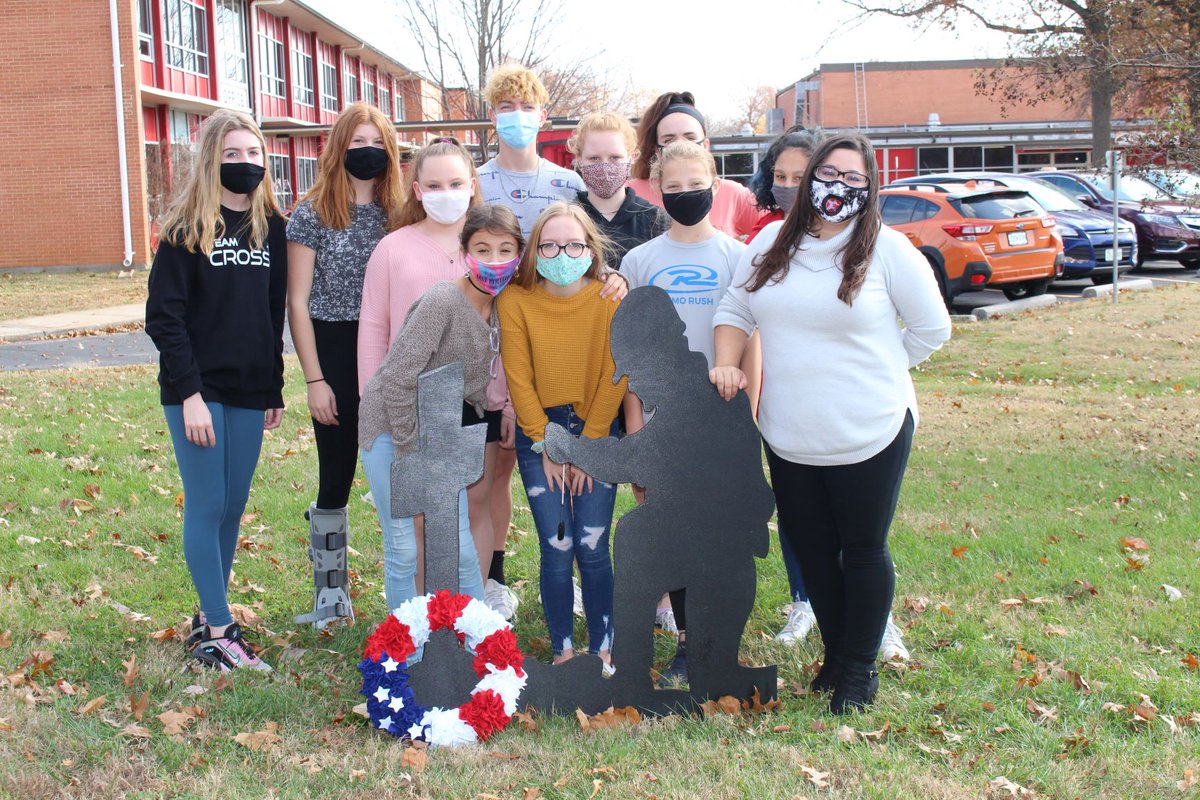 Happy Veterans Day! Thanks to all who sacrificed and served. These <a href="/PershingSPS/">Pershing School</a> students found a unique way to honor veterans this year. Drive by the school today to help them celebrate. tinyurl.com/y5aycgnl